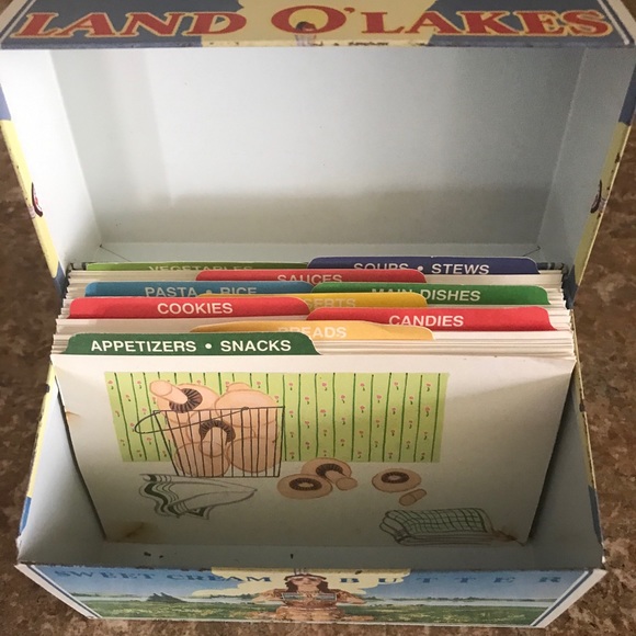 Vintage Land O’ Lakes Butter Tin Recipe Card Box - Picture 4 of 8